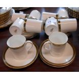 A vintage Royal Doulton Geneva pattern bone china part coffee set comprising ten coffee cans