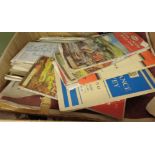 A box containing assorted vintage playing cards and other games - sold with a small assortment of