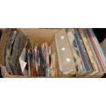 A box containing assorted LP, 78 and 45rpm records mainly easy listening, soundtracks, etc.