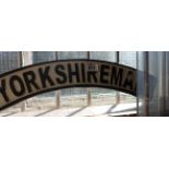 A modern painted cast iron Yorkshireman sign