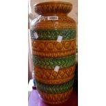 A large vintage West German Bay pottery vase