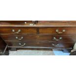 A 1.23m 19th Century mahogany chest of two short and two long graduated drawers, set on bracket