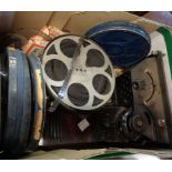 An old Happyscope cine projector and assorted films