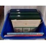 Three empty box sleeved ring bound albums - sold with various sets of album sheets