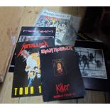 A collection of Heavy Metal publications including signed Kiss Lets Face It programme, Iron Maiden