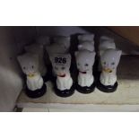 Twelve vintage novelty cat form scent bottles