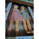 Two 1960's SemCo dolls with original clothing - 66cm and 76cm high