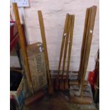 A large vintage wooden croquet set with Jacques Eclipse croquet hoops original box and mallets
