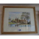 Smart: a gilt framed watercolour entitled A Kent Oast House - signed and inscribed verso