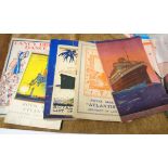 A small selection of vintage souvenir booklets and menus for Royal Mail Line Cruises of the 1930'