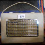 A vintage Hacker Mini-Herald Model 174 portable transistor radio