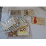 A small collection of antique and later greetings cards including RFC 1916, etc. - sold with a an