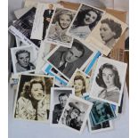 A collection of film and TV ephemera comprising signed (mainly personalised) photographs of Vera
