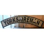 A modern painted cast iron Yorkshireman sign