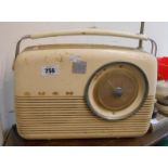 A vintage Bush type VTR103 portable transistor radio