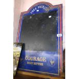 A vintage enamel Courage Best Bitter pub exterior blackboard sign