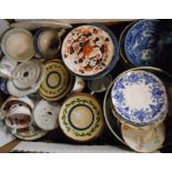 A box containing a quantity of assorted ceramic items including jugs, bowls, etc.