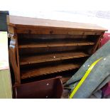 A 1.37m late Victorian mahogany four shelf open bookcase with boss and pommel decoration and