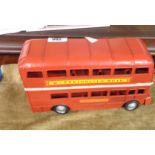 A modern painted tin model of No 52 London bus