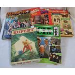 Five vintage annuals including ABBA, FAB 208 1979 and Crossroads Special - sold with Nature Stamps -