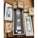 A small selection of Oriental pictures and prints, all birds subjects