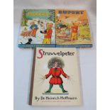 Two vintage Rupert The Bear Annuals (The Daily Express) 1974 and 1978 - sold with Struwwelpeter Pub.