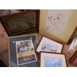 Frank A. Oakley: a gilt framed watercolour entitled Cottages at Bearstead, Kent - signed and dated