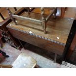 A 90cm 19th Century mahogany Pembroke table with drawer to one end and opposing dummy drawer