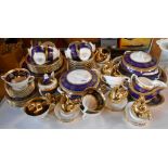 A quantity of Coalport Lady Anne bone china tea and dinnerware including cups and saucers, two