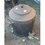 A cast iron pot