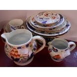 A selection of assorted ceramics including Staffordshire Gaudy Welsh, etc.