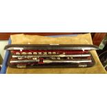 A silver plated Evette flute in fitted hard case