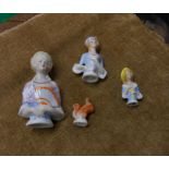 Three early 20th Century pin cushion dolls, each in the form of a fashionable lady - sold with a