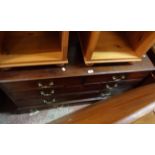 A 1.23m 19th Century mahogany chest of two short and two long graduated drawers, set on bracket