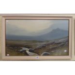 Fredericks: a painted framed watercolour, depicting an extensive Dartmoor landscape - signed