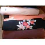 Seven rolls of vintage Japanese kimono silk