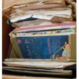 A box containing a quantity of 78rpm records including Victor Borge, Jimmy Shand, etc.