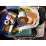 A crate containing a quantity of assorted collectable items including vintage Boots First Aid Kit,