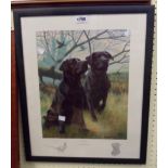Nigel Hemming: a framed signed limited edition coloured print entitled Work - numbered 457/500 and