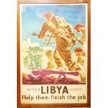 A World War II period litho printed propaganda poster by Marc Stone depicting British soldiers