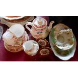 A Royal Doulton bone china tea for two set - sold with a Royal Doulton basket, etc.