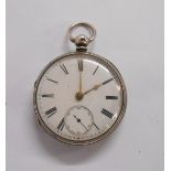 A Victorian silver cased gentleman's fusee pocket watch by Wakelin of South Street, Exeter -