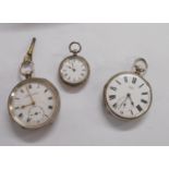 A silver cased Acme Lever gentleman's pocket watch - London 1907 - sold with a silver cased fob -