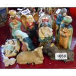 A ceramic nativity set