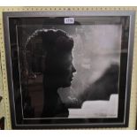 Herman Leonard: a framed monochrome photograph of Billie Holliday - from an original dated 1954 -