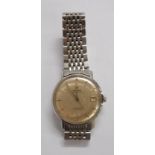 A late 1960's Omega Seamaster gentleman's steel cased wristwatch on Omega mesh-link bracelet - no