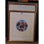 A. Teagle: a framed pen and wash drawing, depicting a rural farmhouse - signed and dated '69 -