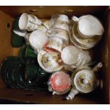 A box containing a Colclough tea set and another