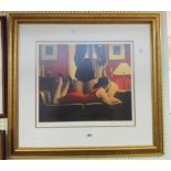 Jack Vitriano: a gilt framed limited edition coloured print entitled Parlour of Temptation -