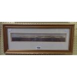 A gilt framed panoramic photographic montage image of the coast at Dover